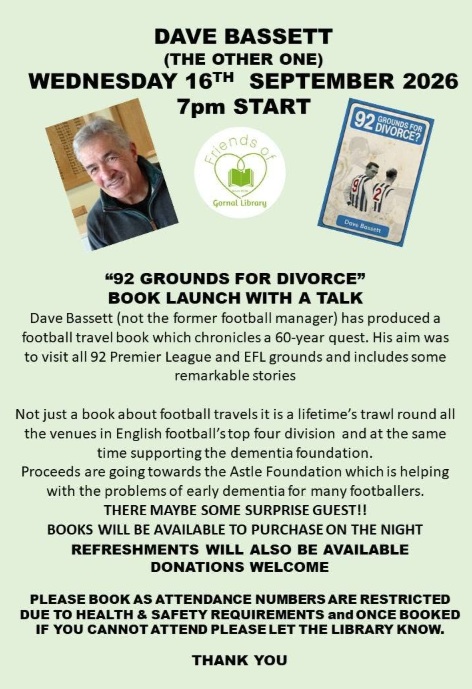 Friends of Gornal Library - Author Visit: Dave Bassett